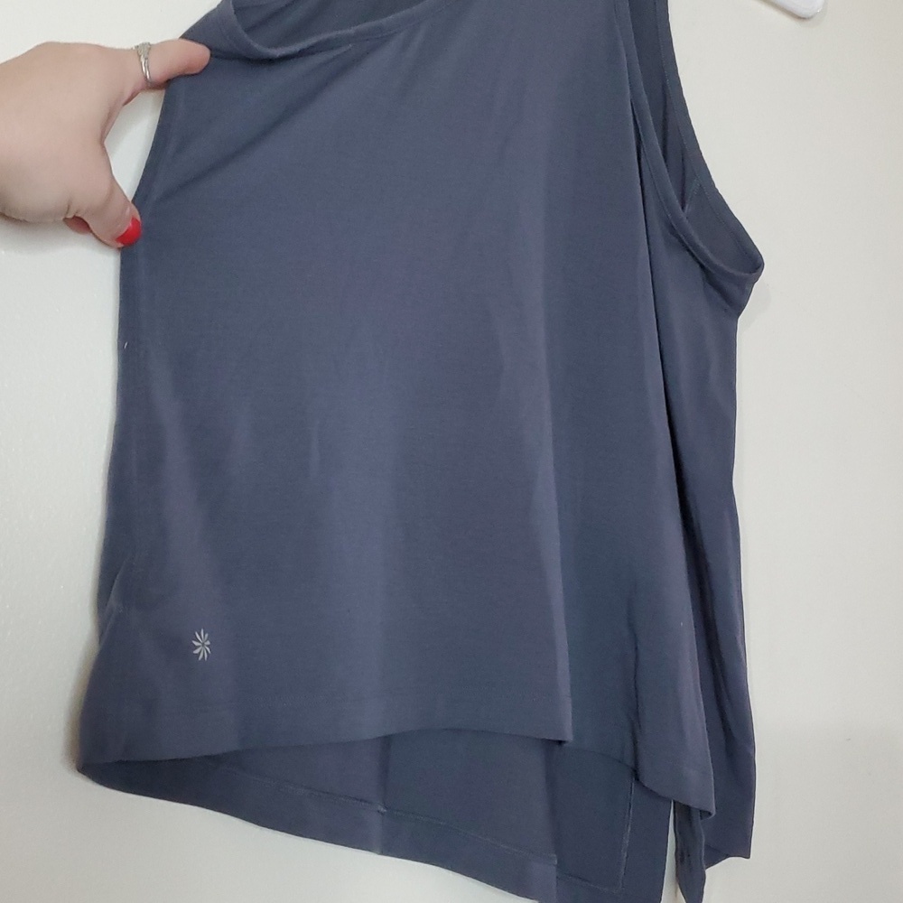 Athleta Explore Racerback Tank Size Small Tie Front Soft Stretch - Picture 7 of 14
